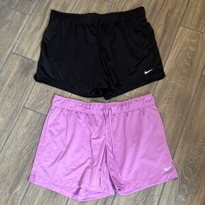 Nike Black and Pink Athletic Shorts Lightweight Design. Women’s Size Large